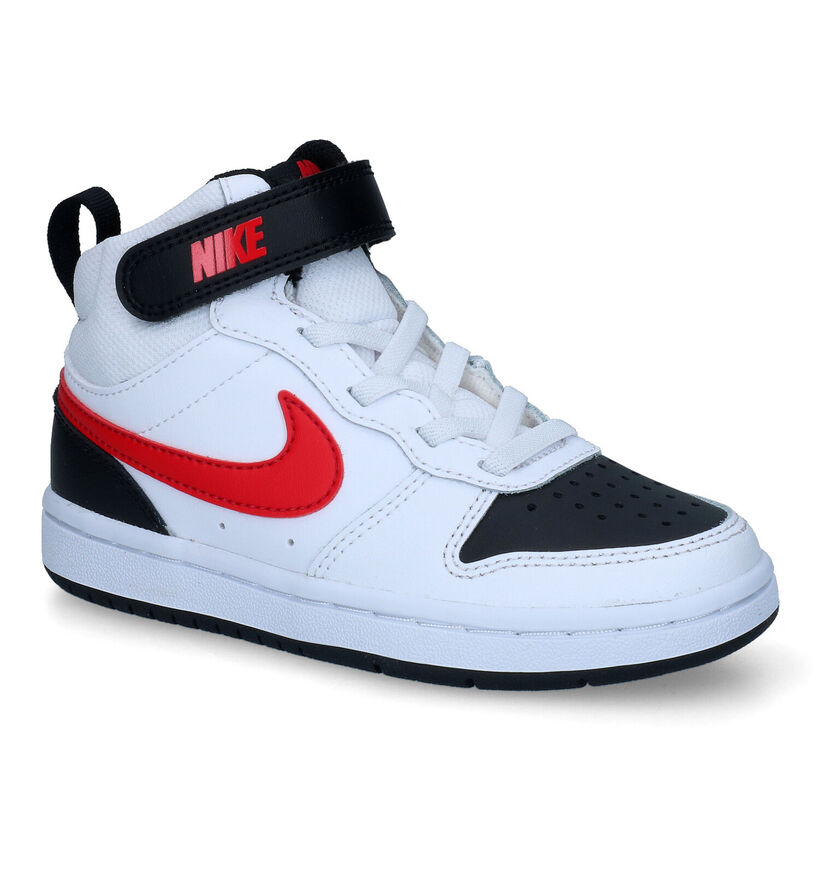 Nike Court Borough Witte Sneakers voor jongens, meisjes (317134)