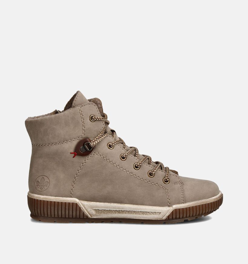 Rieker Beige Hoge Sneakers voor dames (360463) - geschikt voor steunzolen