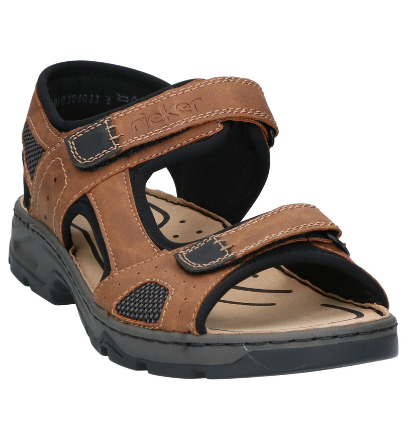 Rieker Zwarte Sandalen in kunstleer (308621)