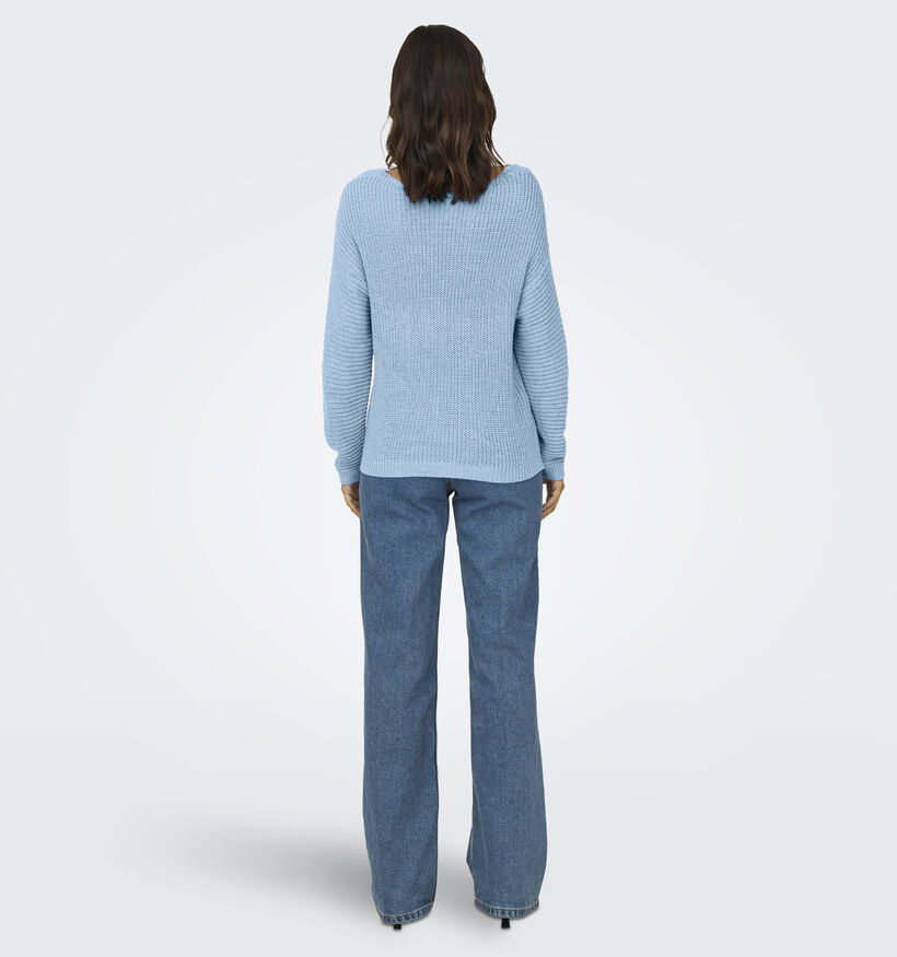 JDY Justy Pull avec col en V en Bleu pour femmes (351370)