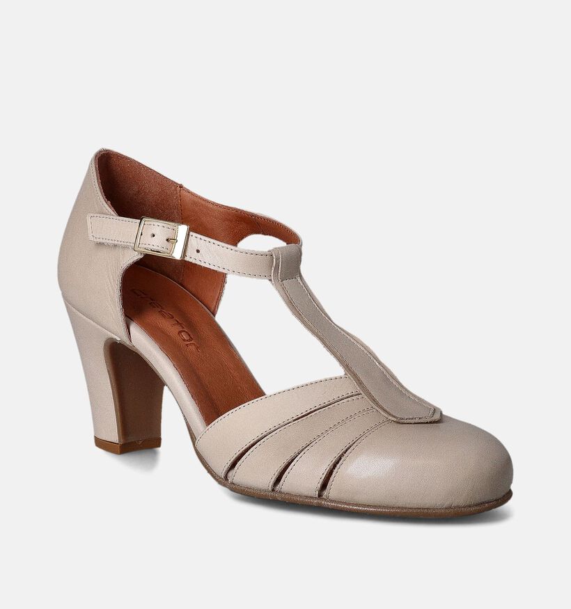 Creator Escarpins à bride en Beige pour femmes (357786)