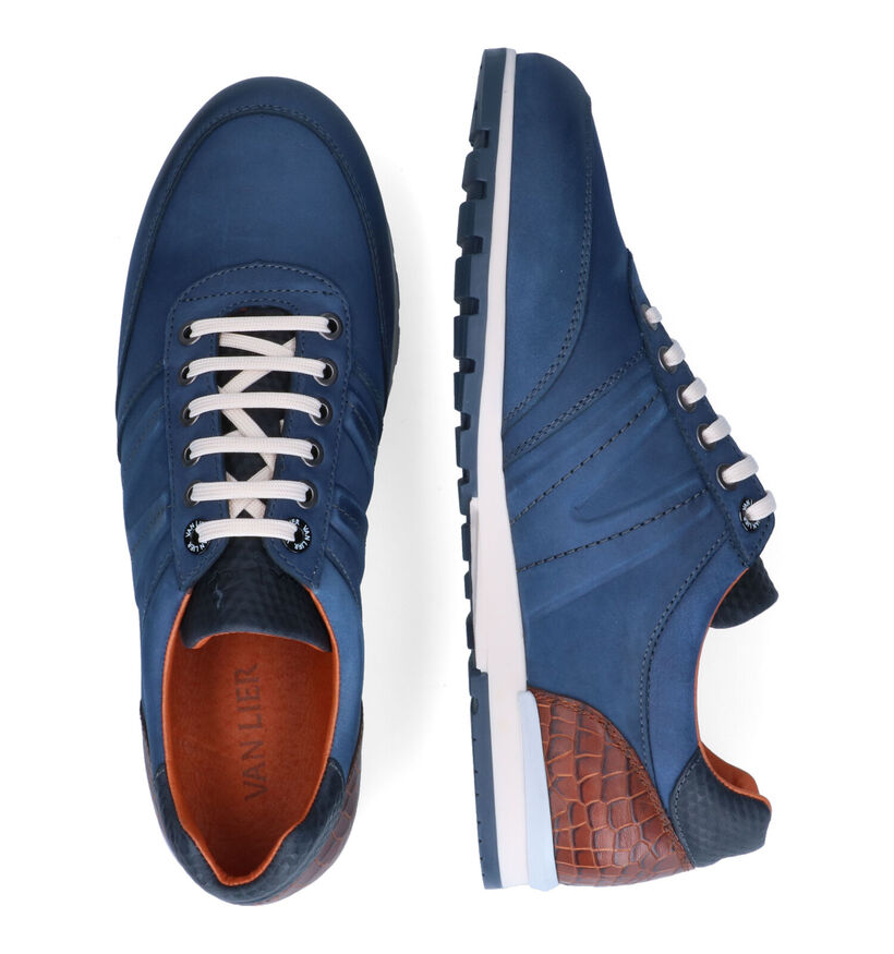 Van Lier Chaussures à lacets en Bleu foncé pour hommes (307839) - pour semelles orthopédiques