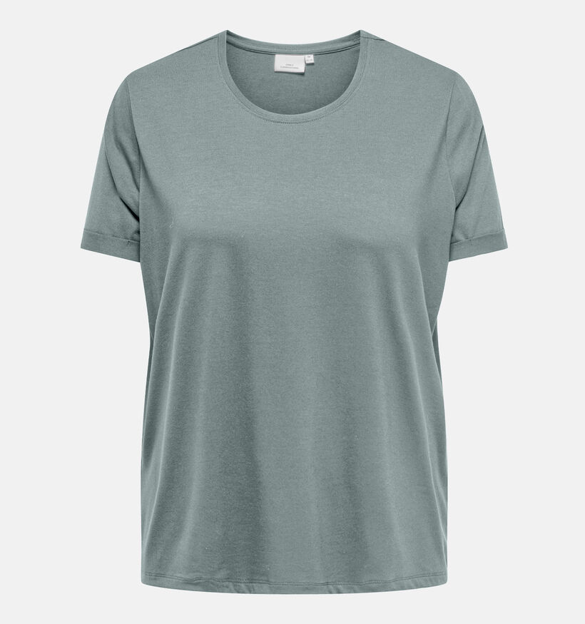 ONLY Carmakoma Moster Groen Basic T-shirt voor dames (359410)