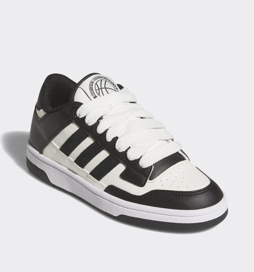 adidas Rapid Court Zwarte/Witte Sneakers voor jongens, meisjes (365372) - geschikt voor steunzolen