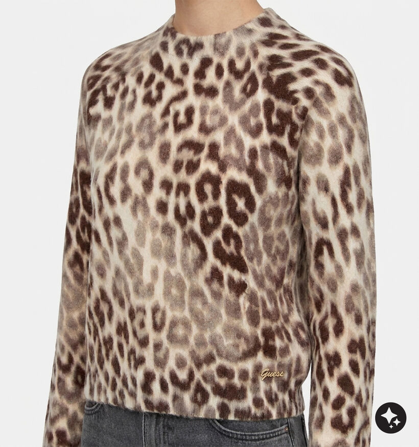 Guess Shaded Leopard Bruine/Beige Trui voor dames (381045)