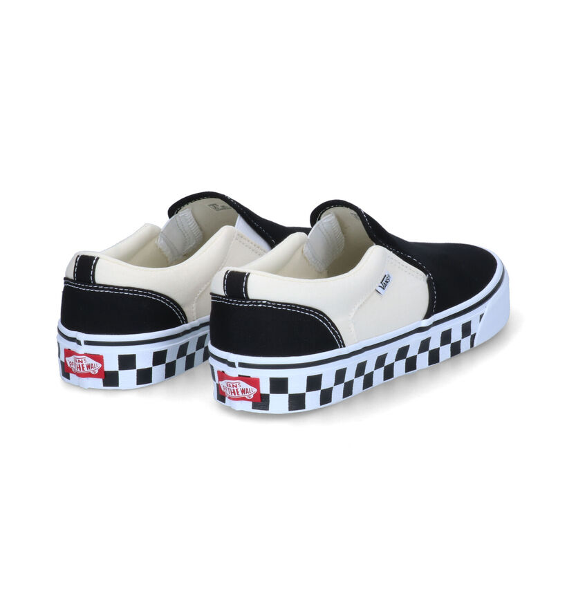 Vans Asher Wit/Zwarte Slip-on Sneakers voor heren (321114)