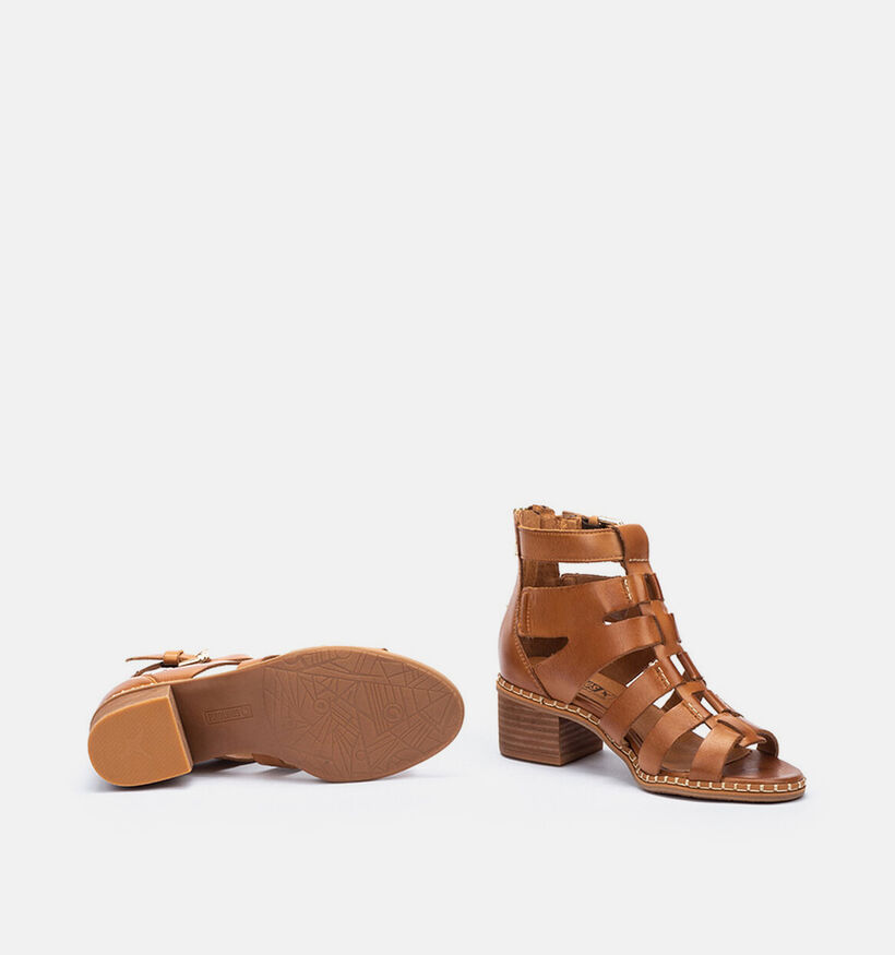 Pikolinos Blanes Sandales &agrave; talons en Cognac pour femmes (370538)