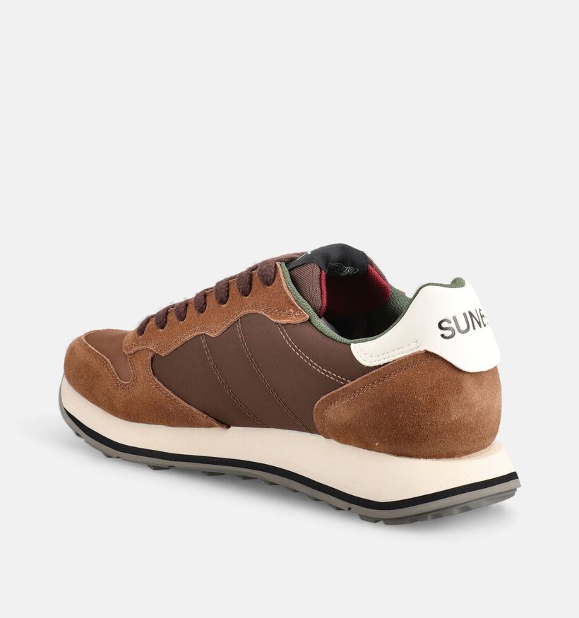 Sun68 Jaki Bicolor 2.0 Chaussures plates en Marron pour hommes (379404) - pour semelles orthop&eacute;diques