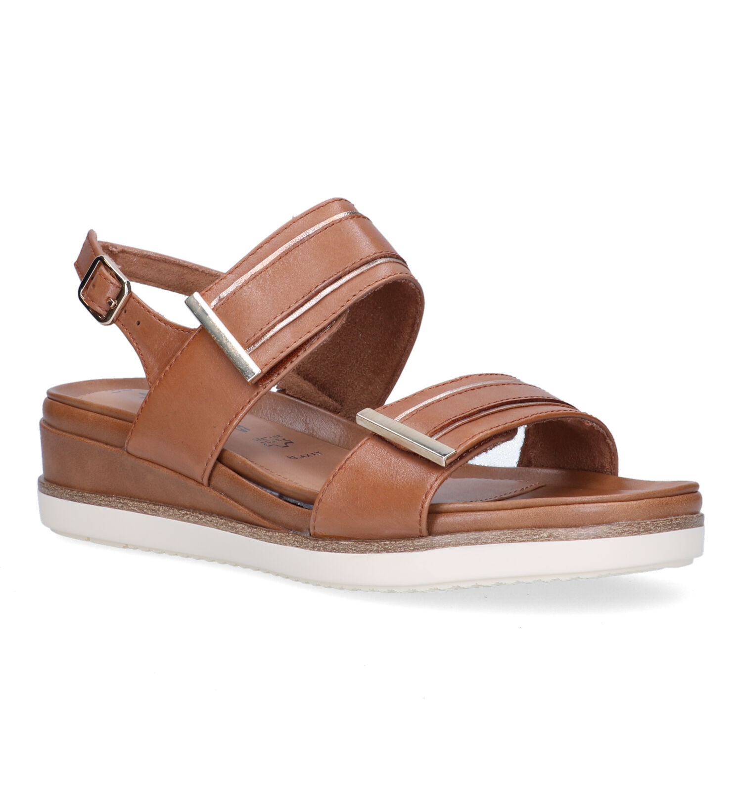 Sandalen bruin leer dames deals