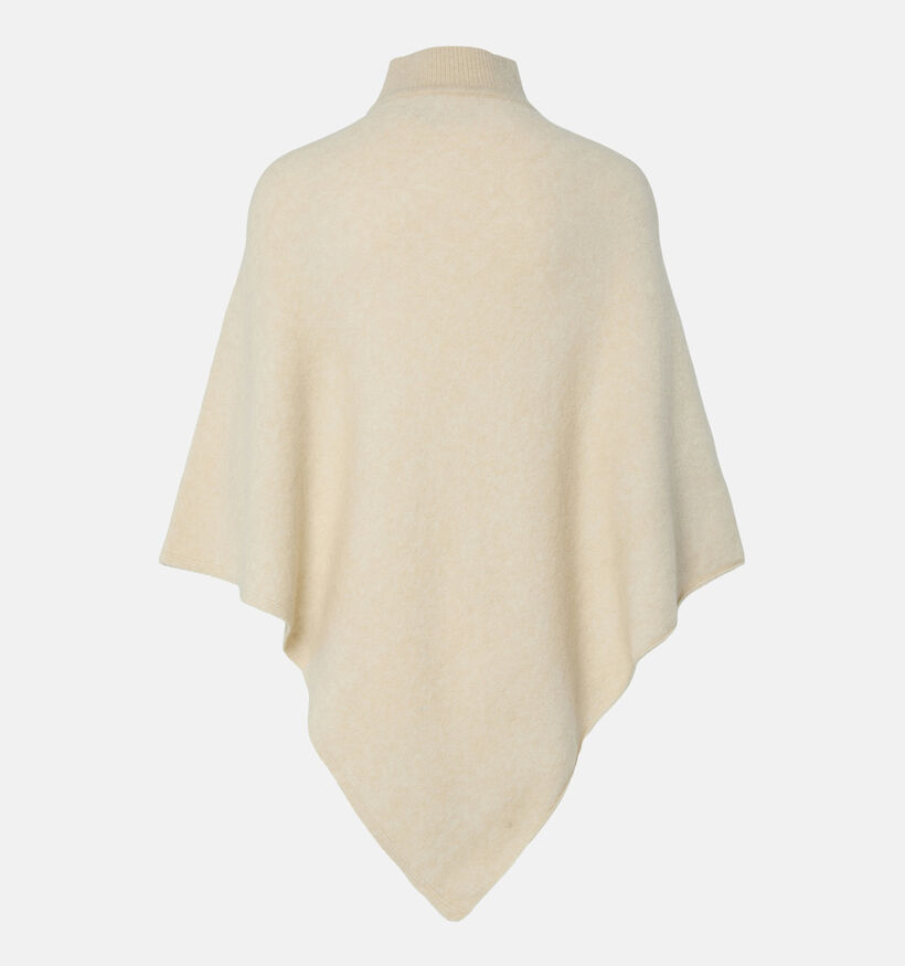 Pieces Fortuna Lichbeige Poncho voor dames (361129)