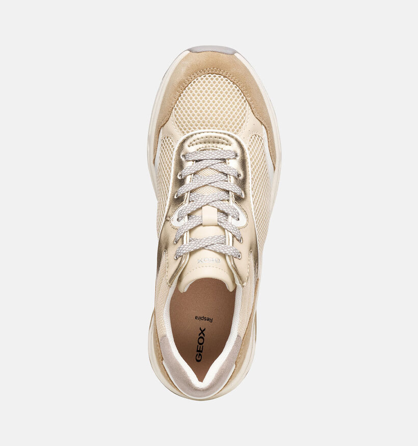 Geox Zarvia Beige Sneakers voor dames (368196) - geschikt voor steunzolen