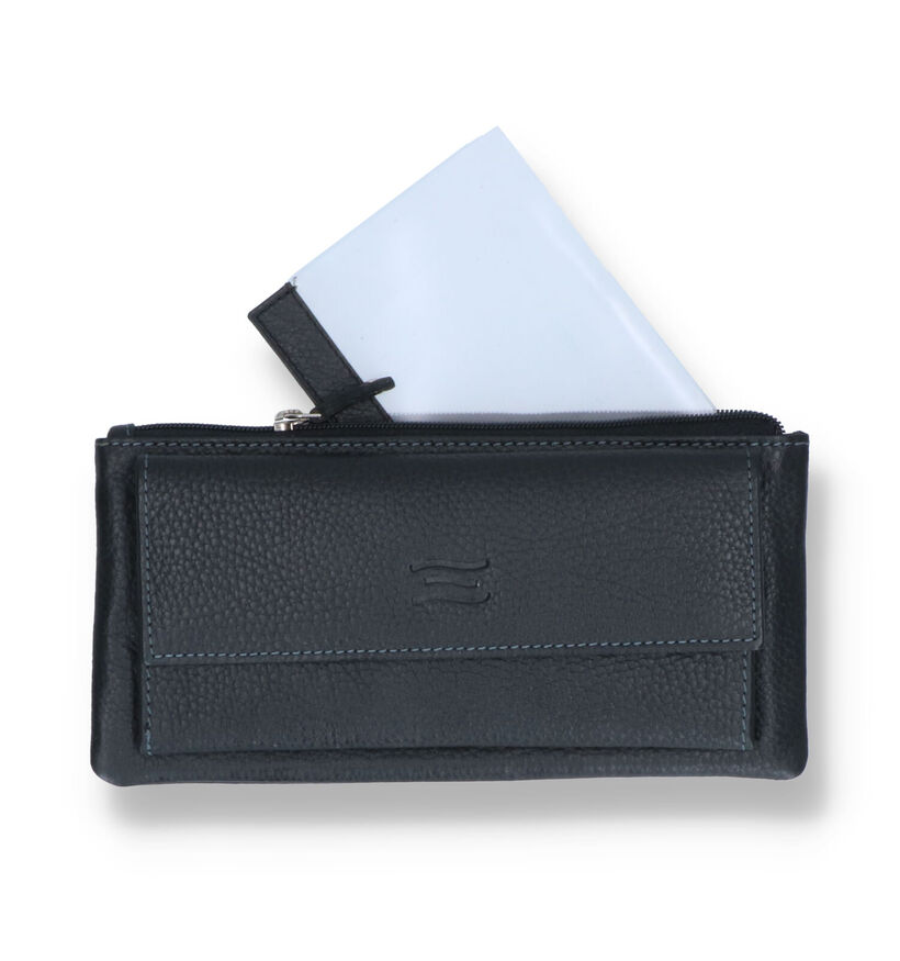 Crinkles Zwarte Ritsportemonnee voor dames (340496)