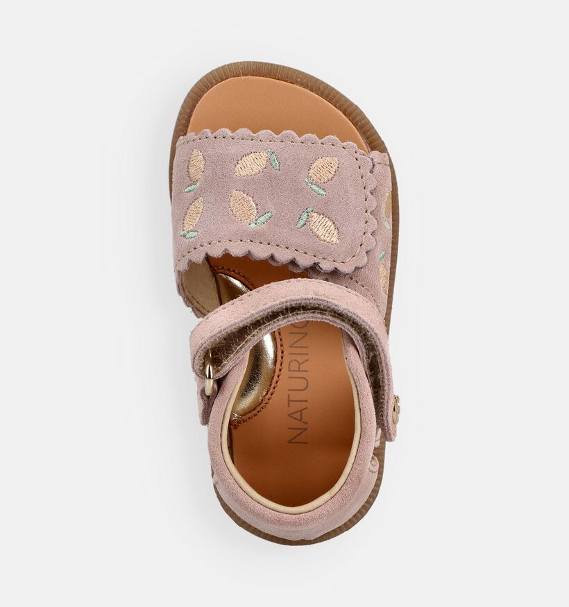 Naturino Maya Embroidery Lemons Lichtpaarse Babysandalen voor meisjes (371573)