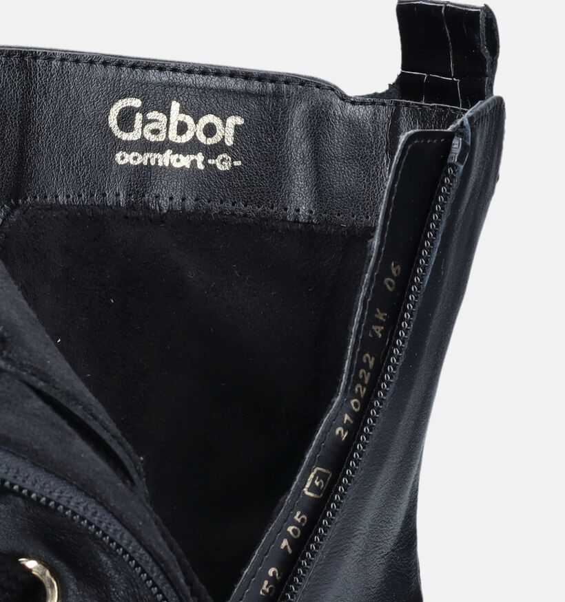 Gabor Comfort Zwarte Bottines voor dames (347068) - geschikt voor steunzolen