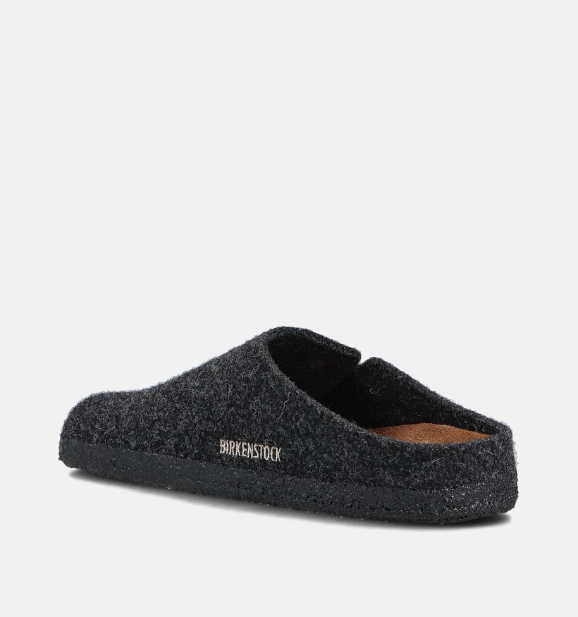 Birkenstock Zermatt Felt Donkergrijze Pantoffels voor dames (376070)