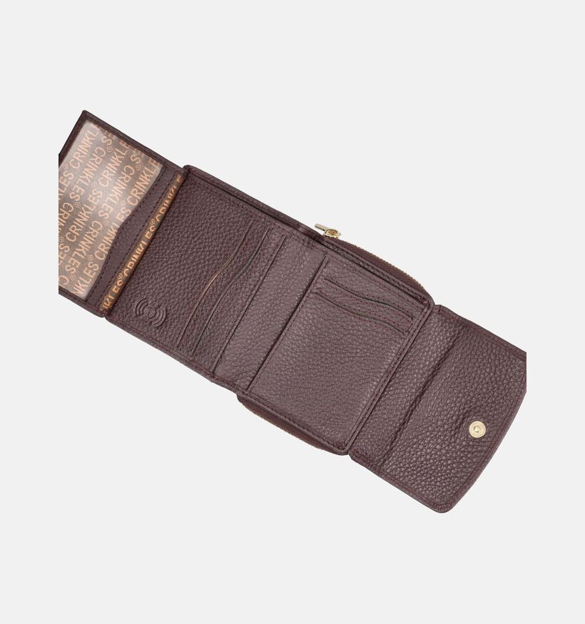 Crinkles Bordeaux Portemonnee met Rits voor dames (381740)