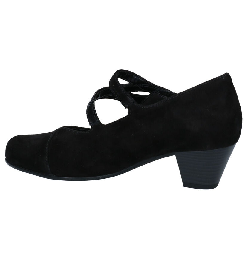 Gabor OptiFit Zwarte Pumps in nubuck (282461)