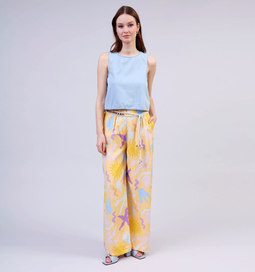 Orfeo Camille Pantalon large en Jaune pour femmes (359270)
