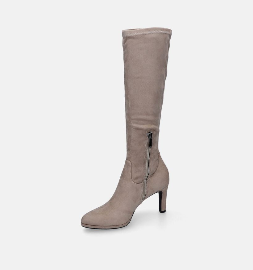 Tamaris Bottes hautes en Beige en textile (315467)