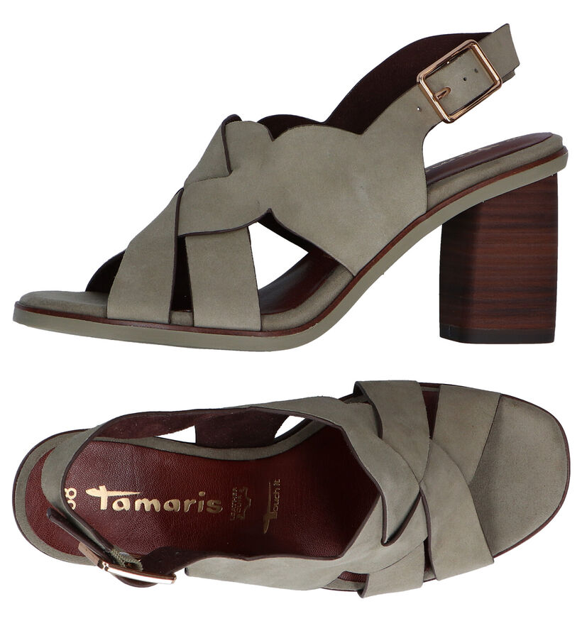 Tamaris Touch it Cognac Sandalen in daim (289421)