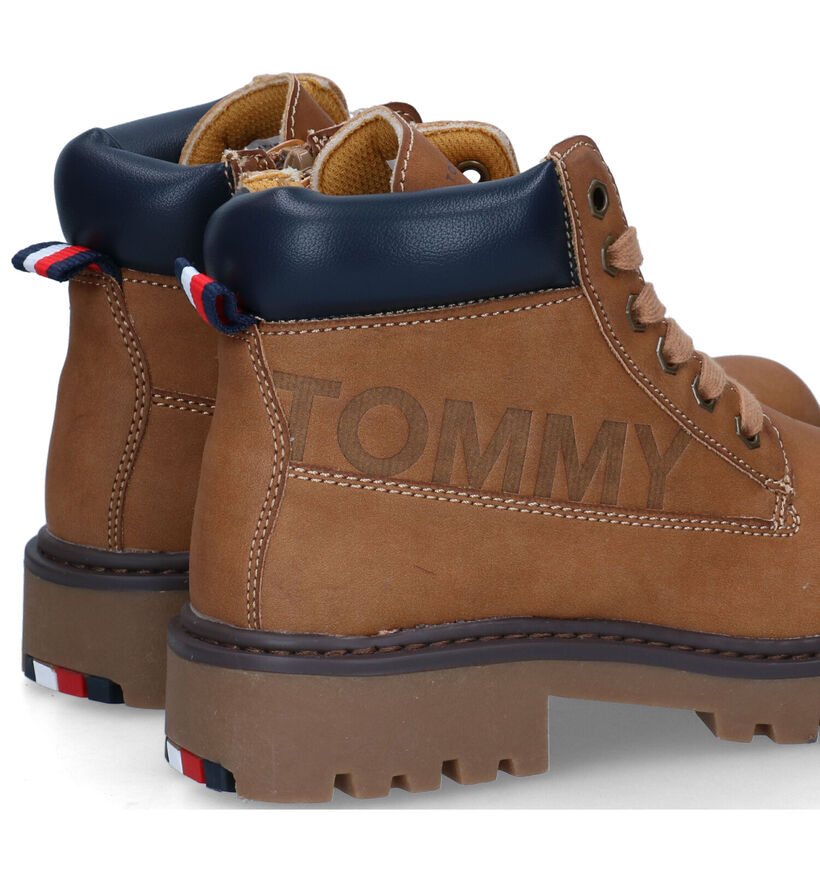 Tommy Hilfiger Bottines robustes en Cognac pour garçons (295413)