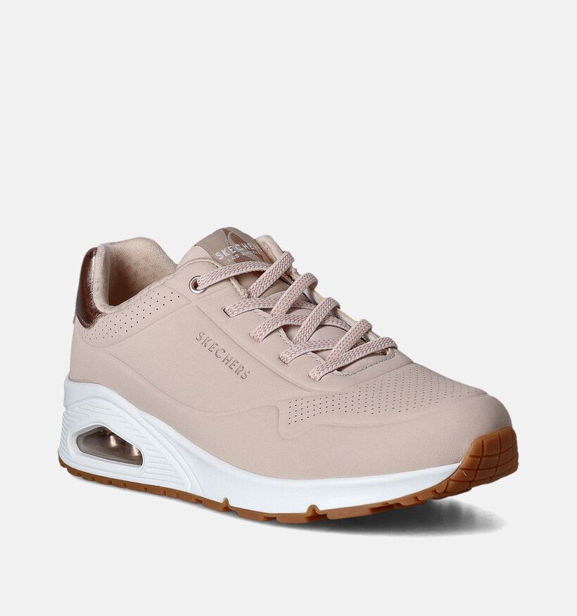 Skechers Uno Shimmer Nude Sneakers voor dames (350492)