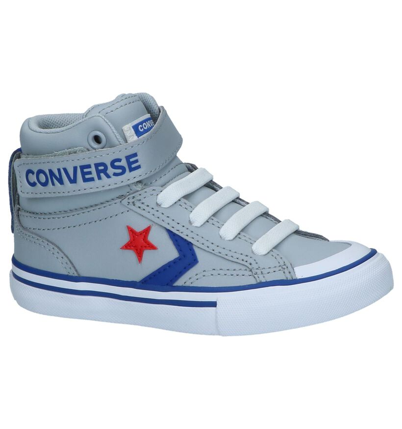 Converse Pro Blaze Strap HI Baskets en Noir pour garçons (293598) - pour semelles orthopédiques