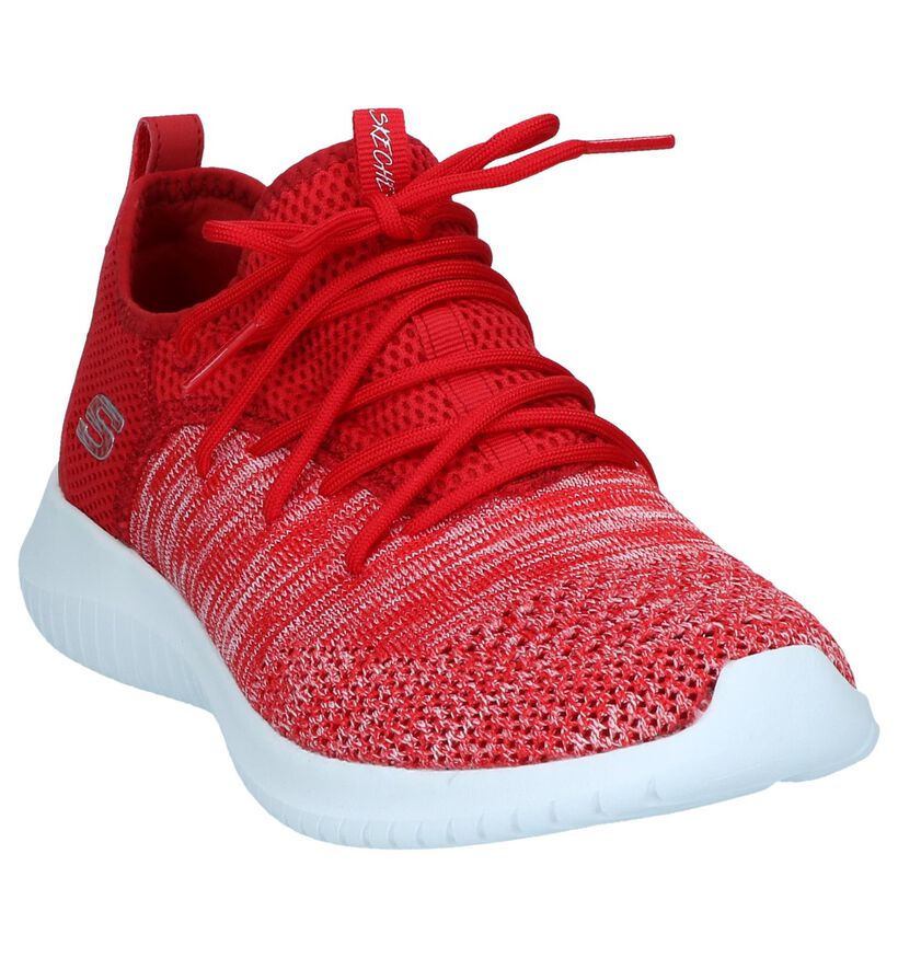 Rode Sneakers Skechers Ultra Flex in stof (251955)