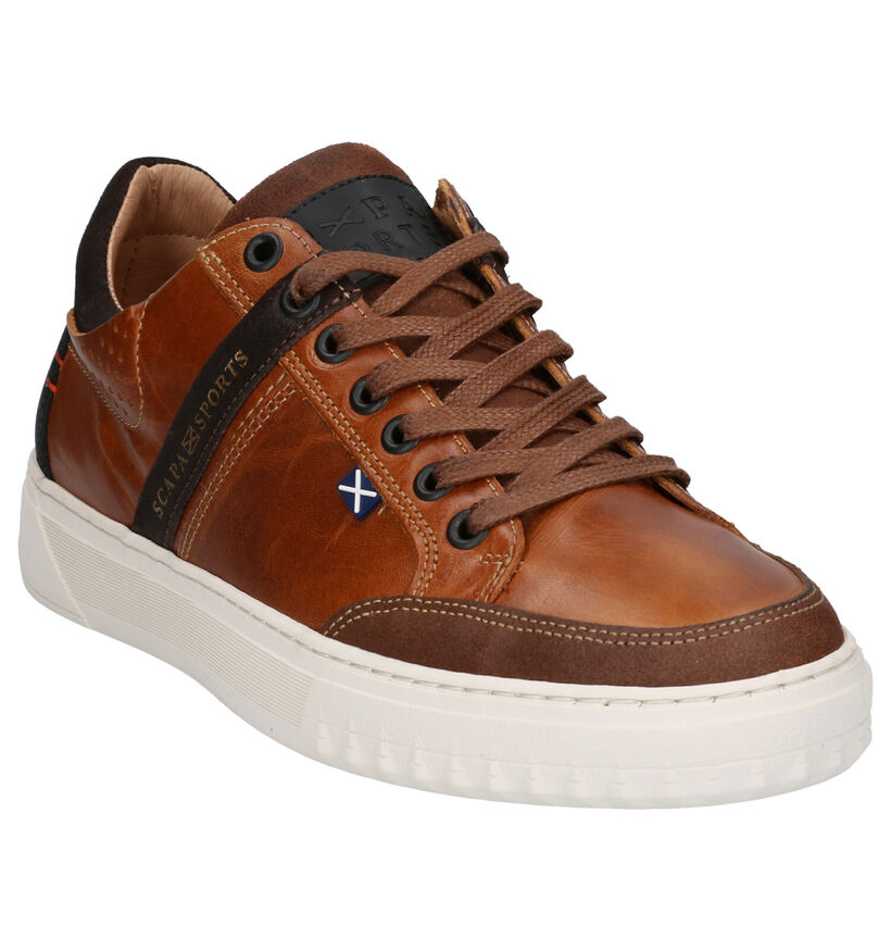 Scapa Cognac Sneakers in leer (298192)