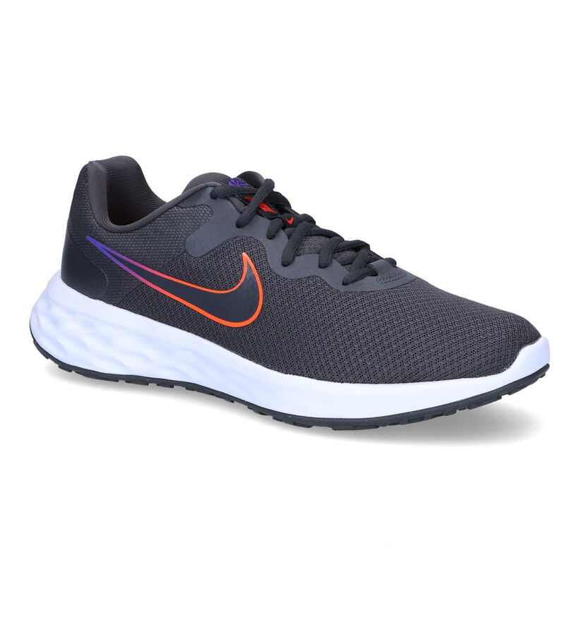 Nike Revolution 6 Zwarte sneakers in kunstleer (316490)