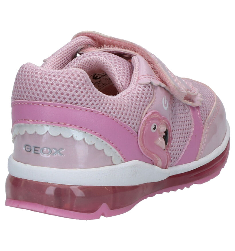Geox Baskets pour bébé en Rose en simili cuir (265767)