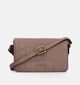 Laurent David Croco Sac port&eacute; crois&eacute; en Taupe pour femmes (333648)