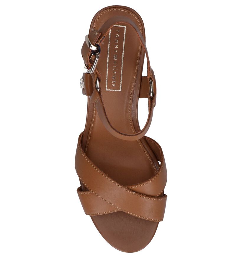 Cognac Sandalen Tommy Hilfiger in leer (241798)