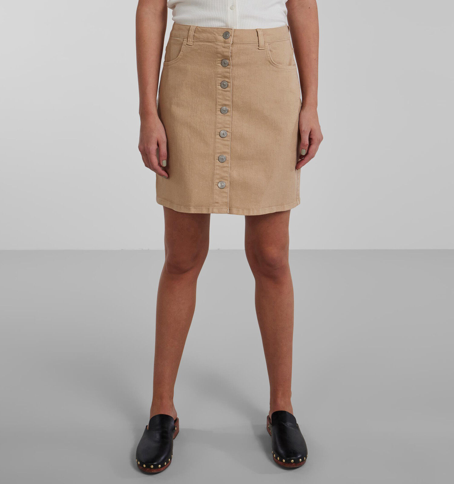 Korte rok beige