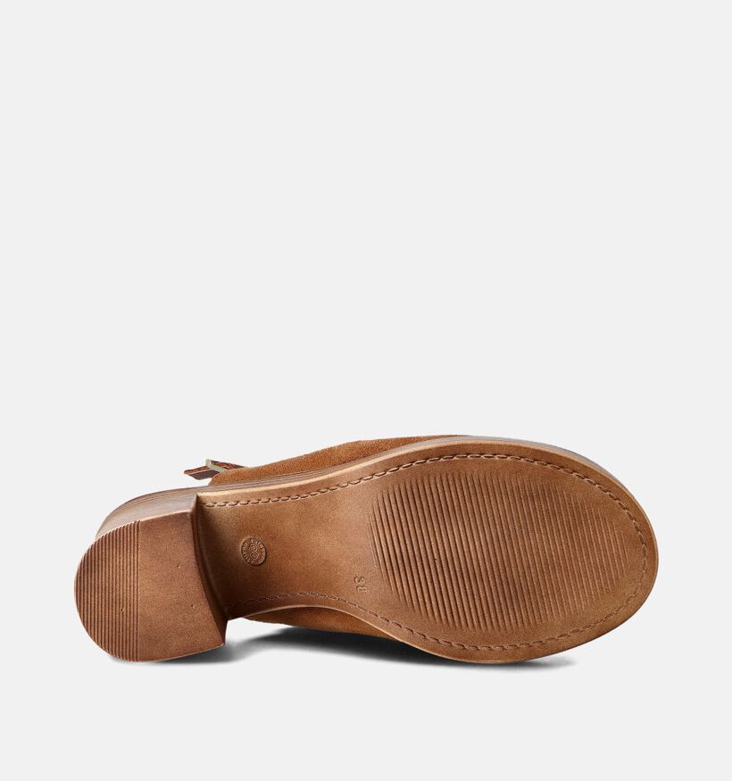 Tamaris Sandales avec talon carré en Cognac pour femmes (354382)
