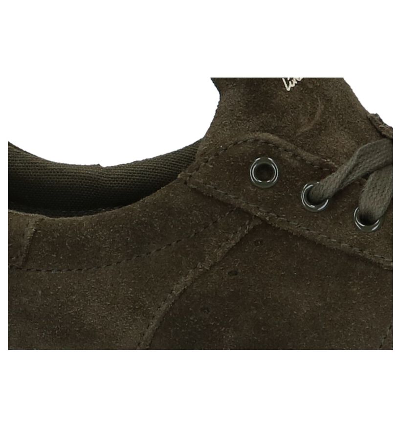 Esprit Baskets basses en Vert kaki en daim (225620)