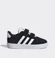 adidas VL Court 3.0 Baskets basses en Noir pour filles, garçons (357442) - pour semelles orthopédiques