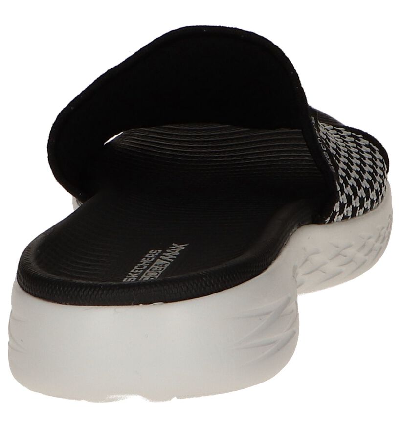Zwart/Witte Slippers Skechers On-The-Go in stof (251891)