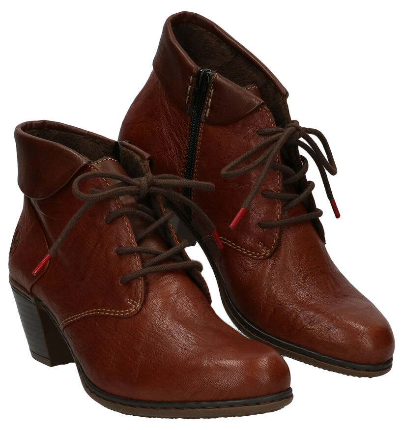 Rieker Bottines à lacets en Cognac pour femmes (344405)
