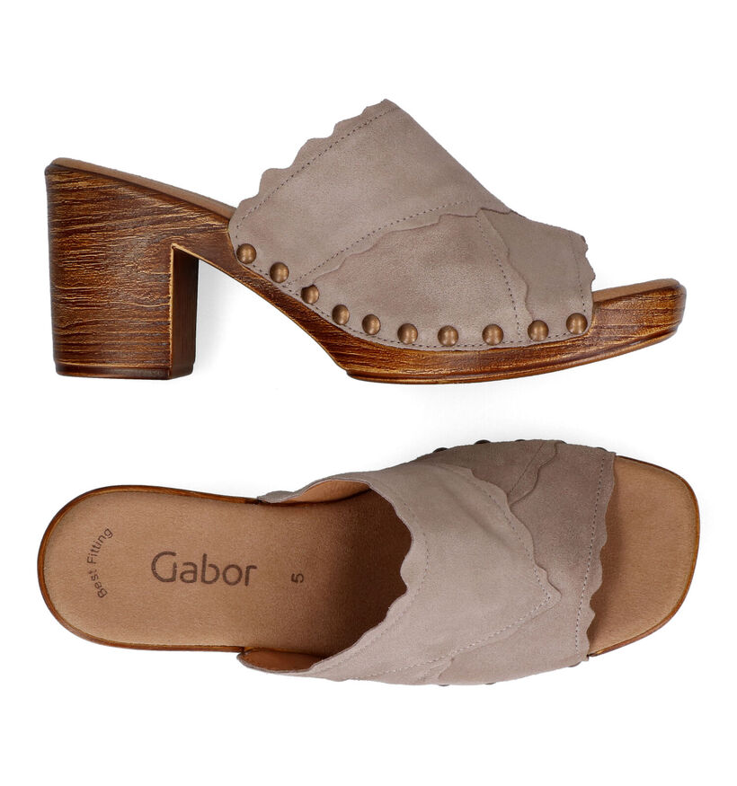 Gabor Best Fitting Taupe Muiltjes voor dames (306152)