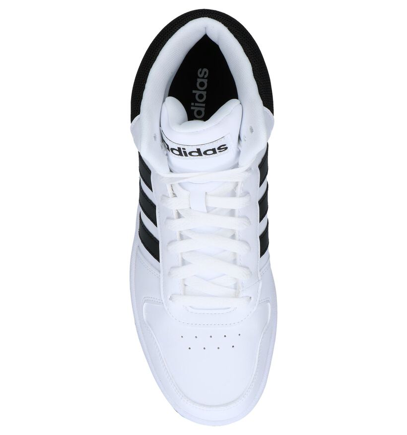 adidas Hoops 2.0 Mid Witte Sneakers in daim (290816)