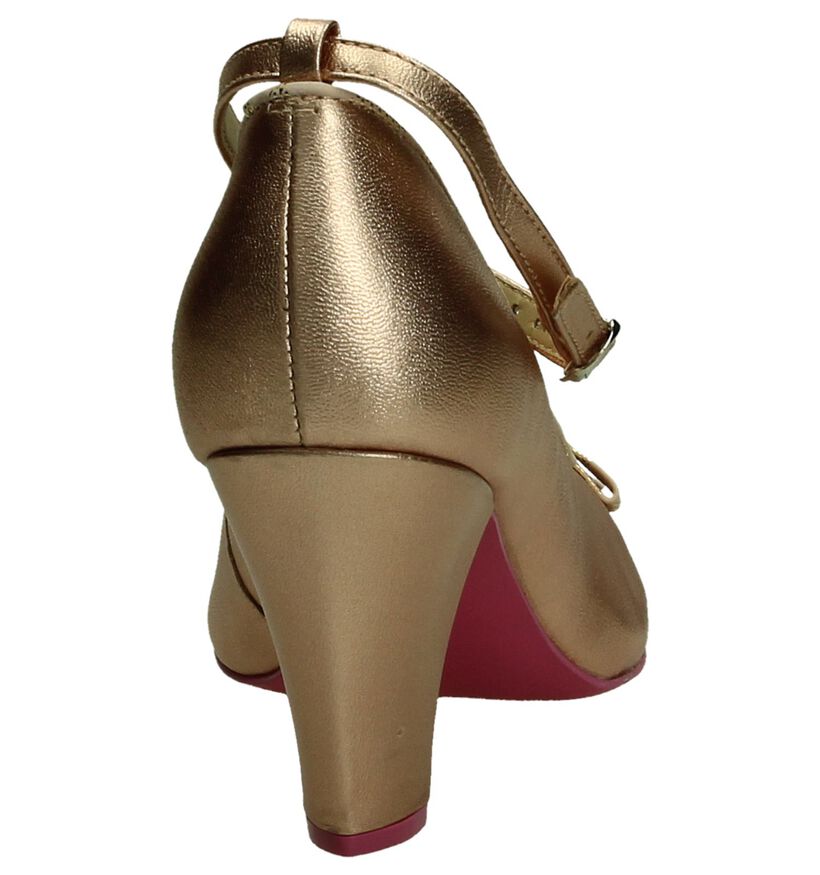 Oranje High Heels Pumps met Bandje Cristofoli, , pdp