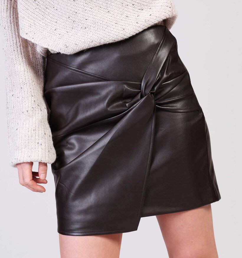 Vero Moda Gawn Faux Leather Jupe en Marron pour femmes (364534)