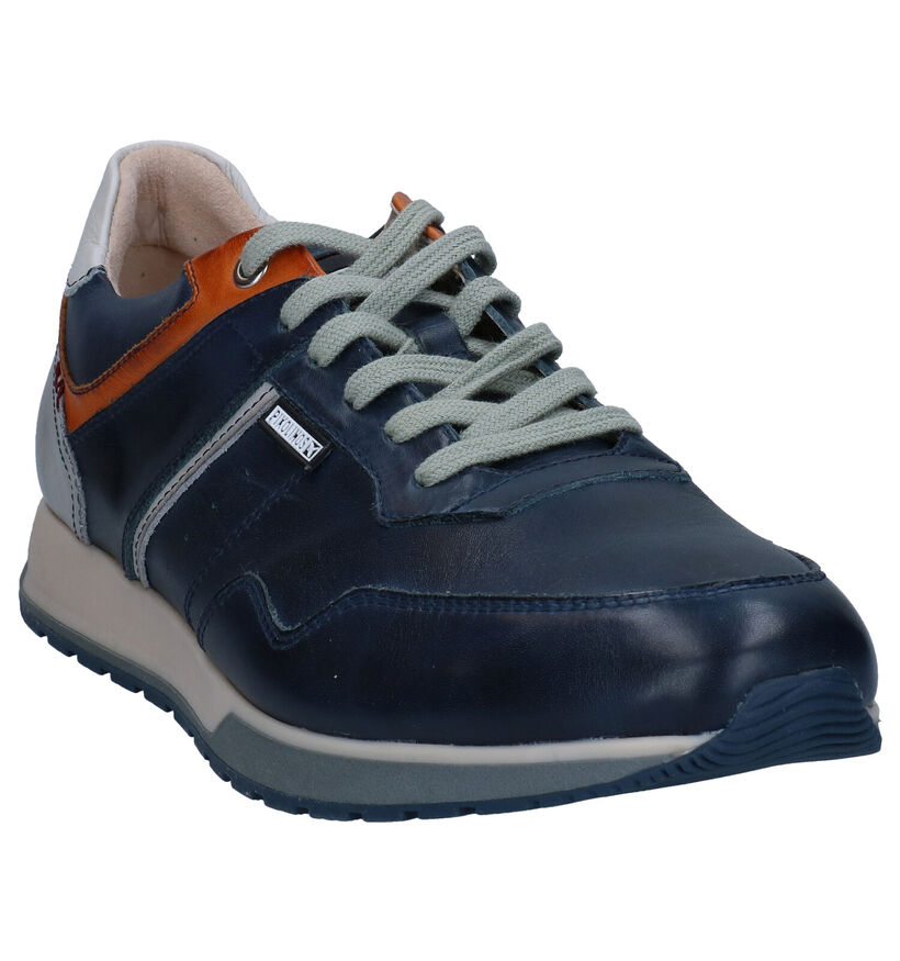 Pikolinos Blauwe Veterschoenen in leer (299926)