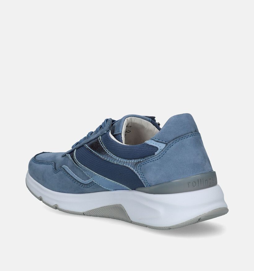 Gabor Rollingsoft Blauwe Sneakers voor dames (336169) - geschikt voor steunzolen