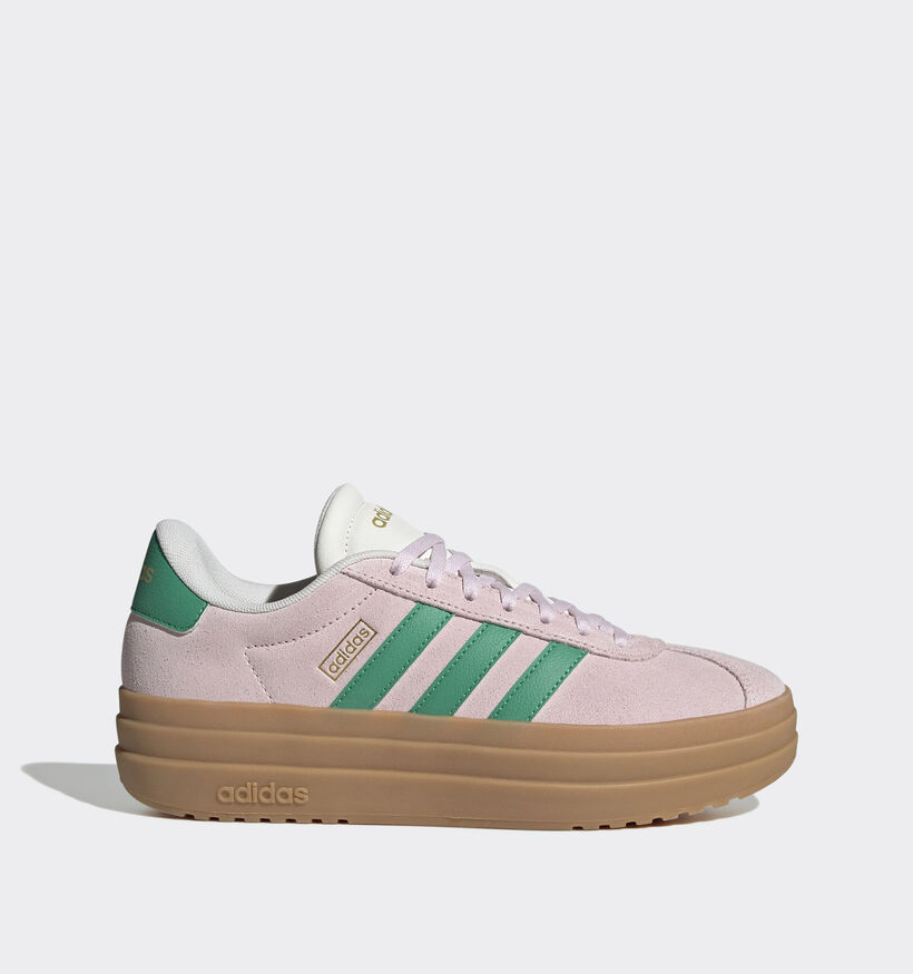 adidas VL Court Bold Baskets en Rose/Vert pour femmes (365348) - pour semelles orthopédiques