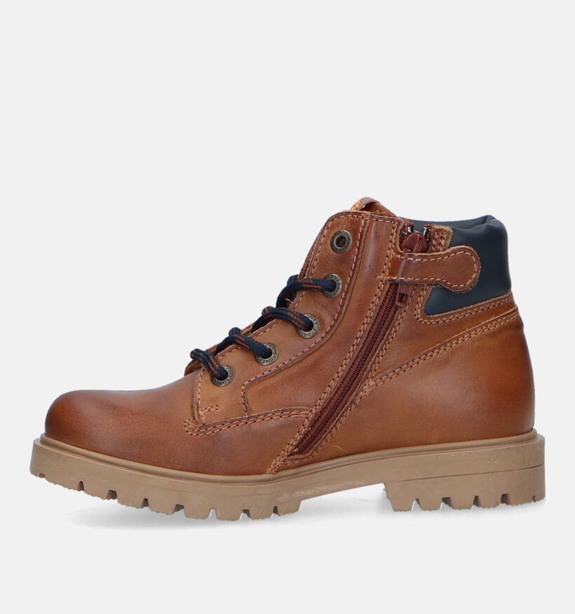 STONES and BONES Berit Bottines en Cognac pour garçons (345780) - pour semelles orthopédiques