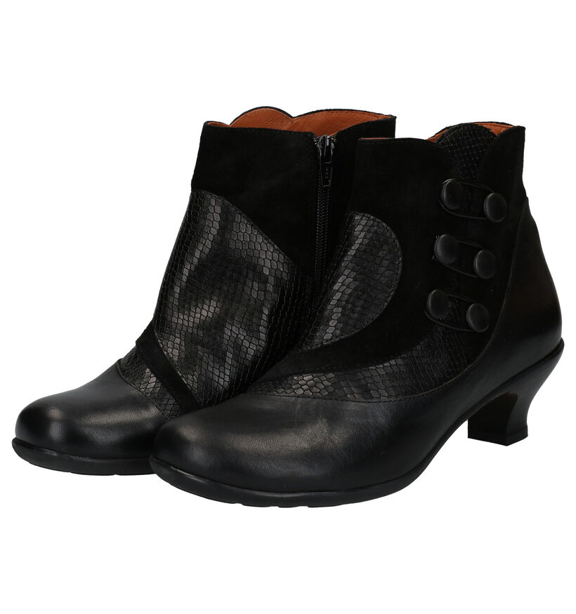 Brako Bottillons à talons en Noir en cuir (283748)