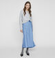 Vila Ellette Blauwe Satijnen Maxi rok voor dames (351759)