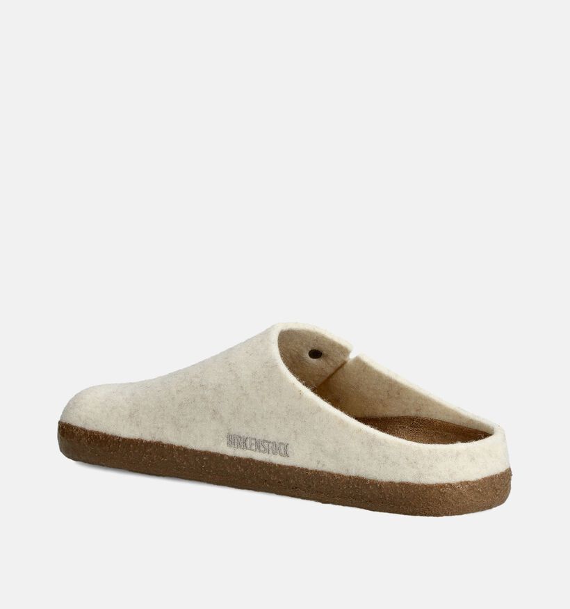 Birkenstock Zermatt Felt Pantoufles en Ecru pour femmes (360800)